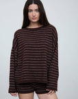 The Workshop Studio Sweater STRIPE CREW NECK BOXY PULLOVER SWEATER