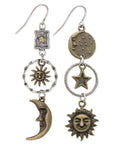 ZAD jewelry Celestial Dream Linear Sun Moon Earrings