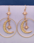 ZAD jewelry Celestial Dreams Moon Sun Gold Earrings