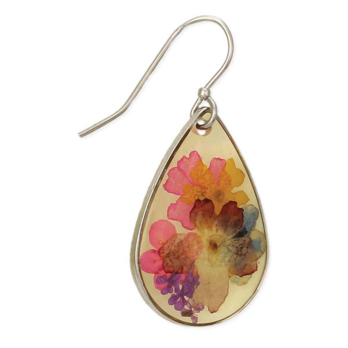 ZAD jewelry Cottage Floral Multicolor Dried Flower Earrings