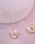 ZAD jewelry Gold Safety Pin Hoop Earrings