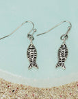 ZAD jewelry Little Kipper Silver Fish Earrings