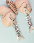 ZAD jewelry Silver Fish Bones Earrings