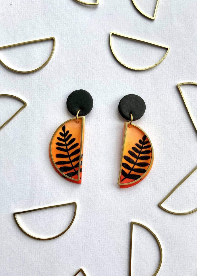 Tiny Fern Polymer Earring