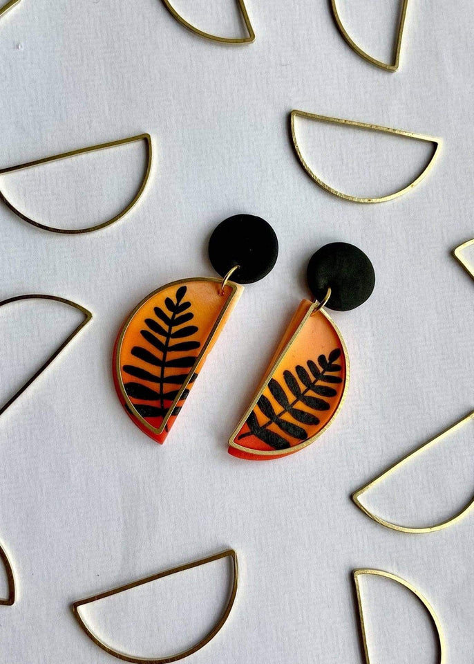 Clay & Co. Earring Tiny Fern Polymer Earring