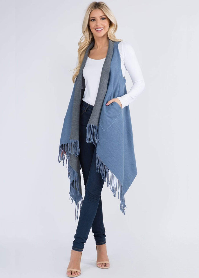 Gena Accessories vest Blue Reversible Vest