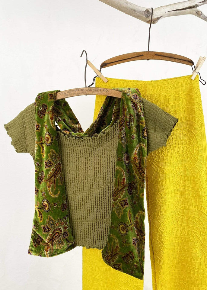 Haystacks Energy Pant Ceylon Yellow Mateya Matelasse Textured Energy Pant