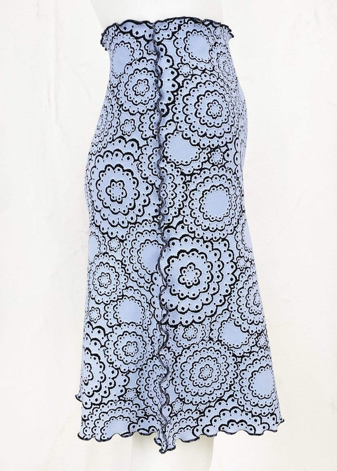 Haystacks Jacquard Knit Bias Halogen Blue Doily Jacquard Knit Bias Skirt