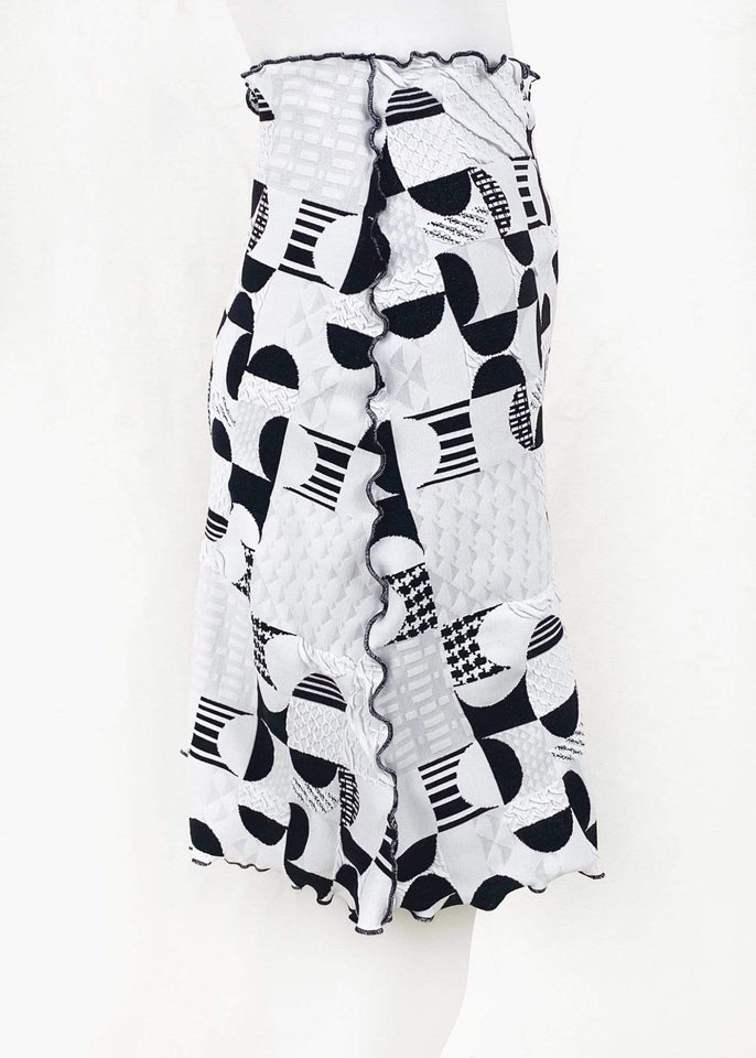 Haystacks Jacquard Knit Bias White Celera Jacquard Knit Bias Skirt