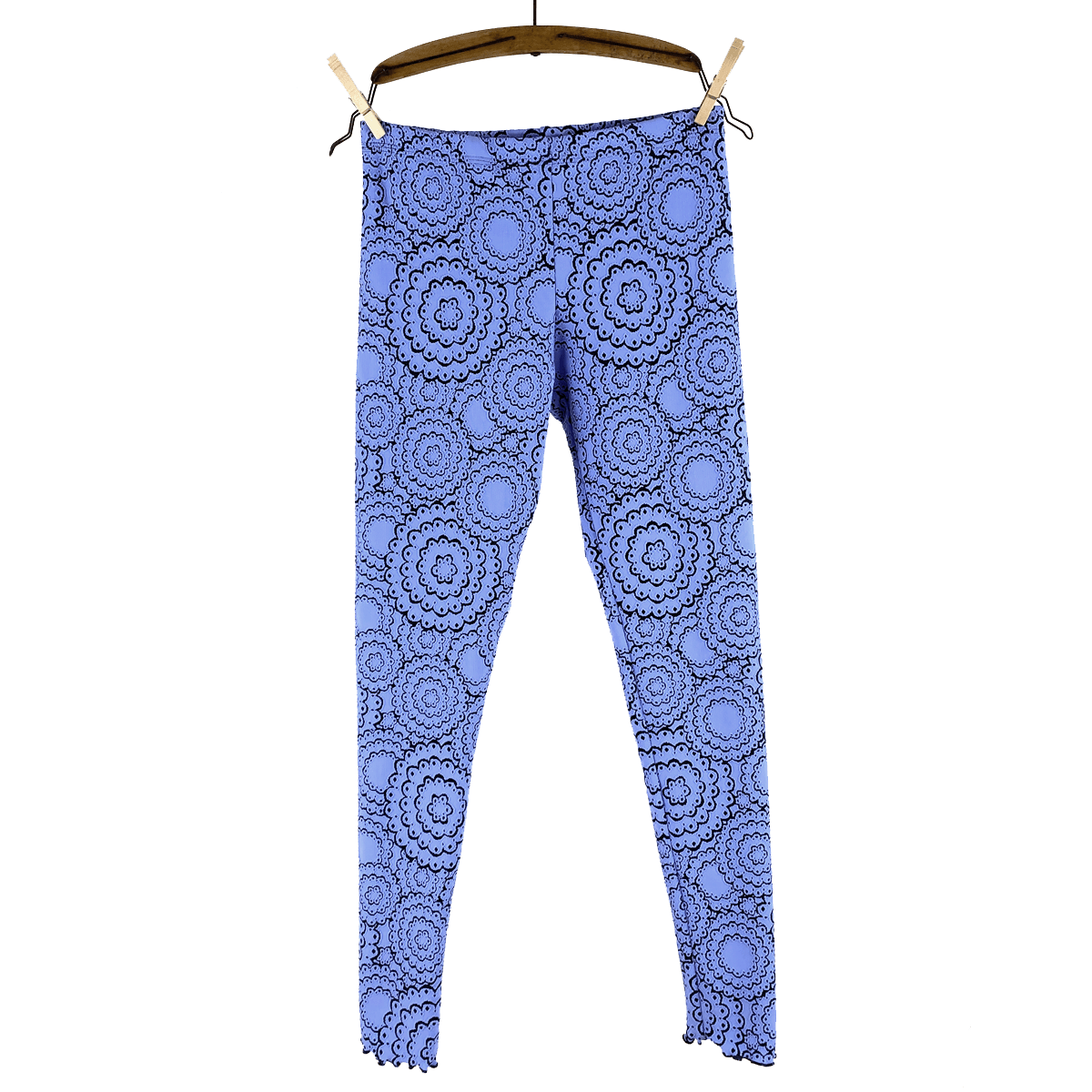 Haystacks Legging One Size Cornflower Doily Jacquard Knit Legging