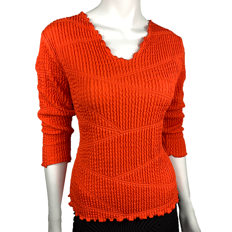Haystacks Mandarin Red Miura Surreal Textured Top
