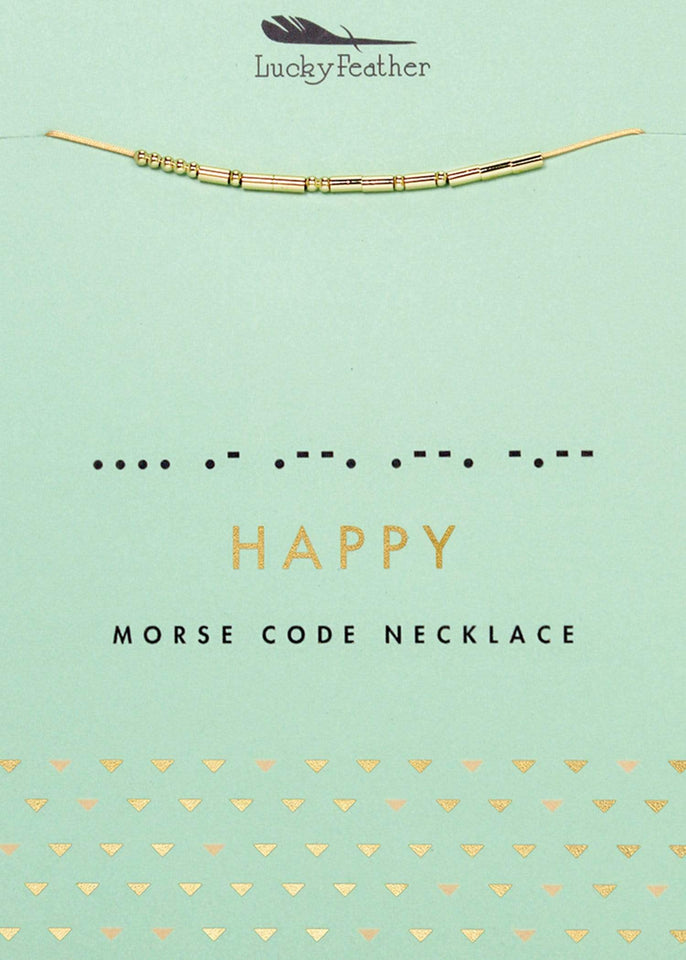 Haystacks Morse Code Message Necklace