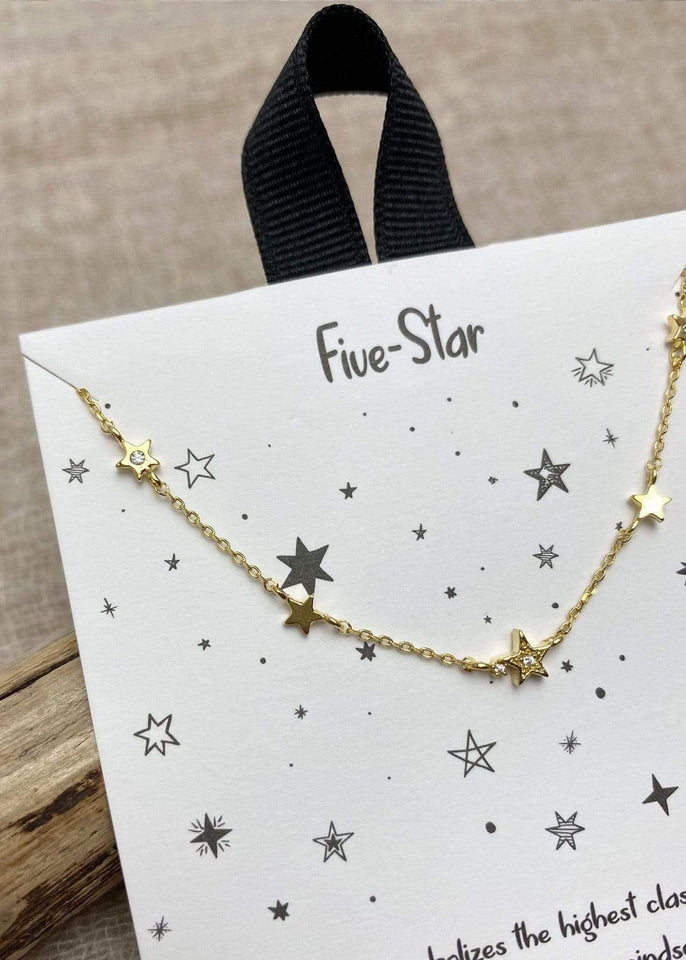 Haystacks Necklace Gold Five Star Mentality Dainty Necklace