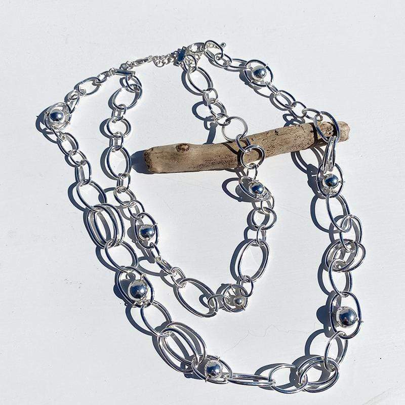 Haystacks Necklace Silver Artsy Link Necklace