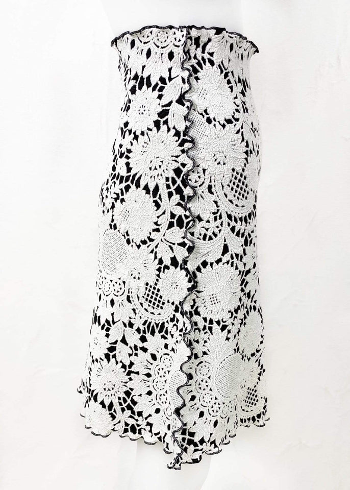 Haystacks Off White Kyoto Jacquard Knit Bias Skirt