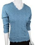 Haystacks Provincial Blue Razy Surreal Textured Top