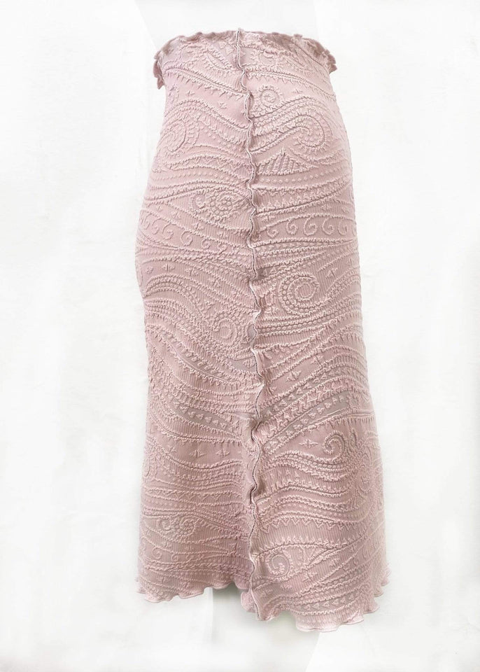 Haystacks Rose Quartz Catty Jacquard Knit Bias Skirt