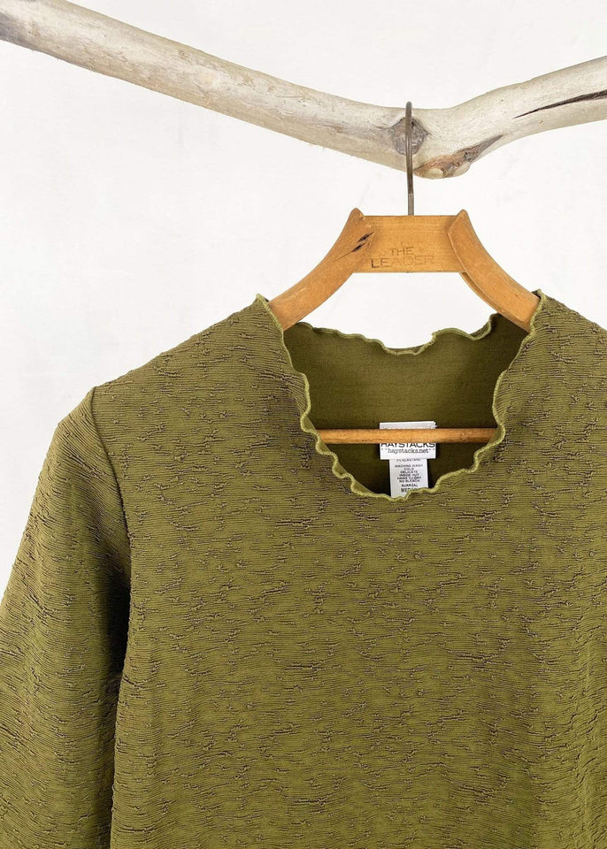 Haystacks top Beech Shantung Surreal Textured Top