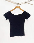Haystacks top Black Traction Brazilian Textured Ballet Top
