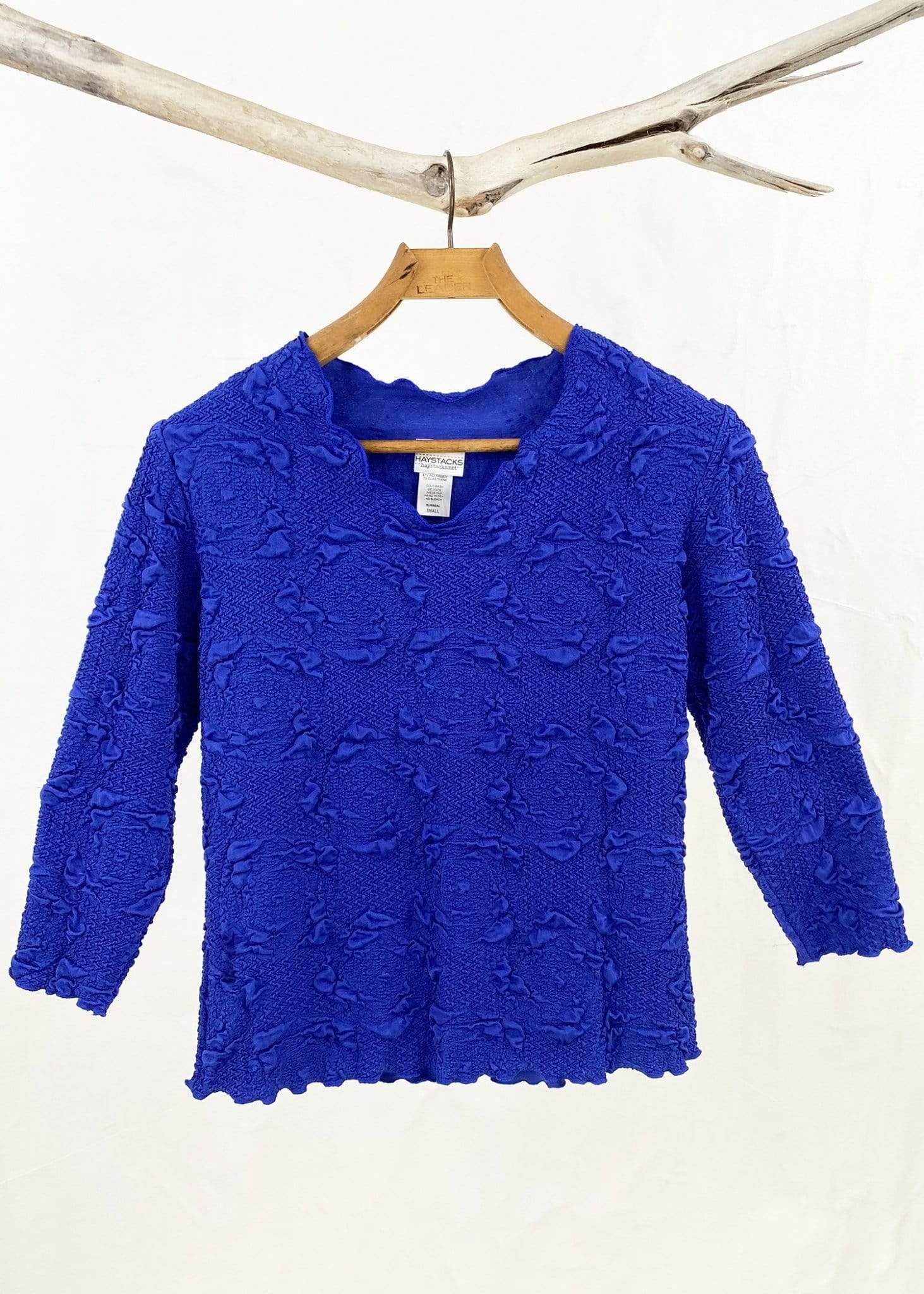 Haystacks top Blind Date Lyrac Surreal Textured Top