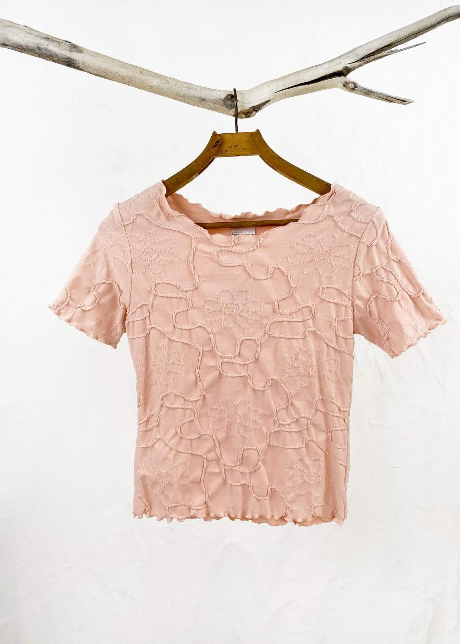 Haystacks top Chintz Rose Conduit Short Sleeve Lettuce Tee