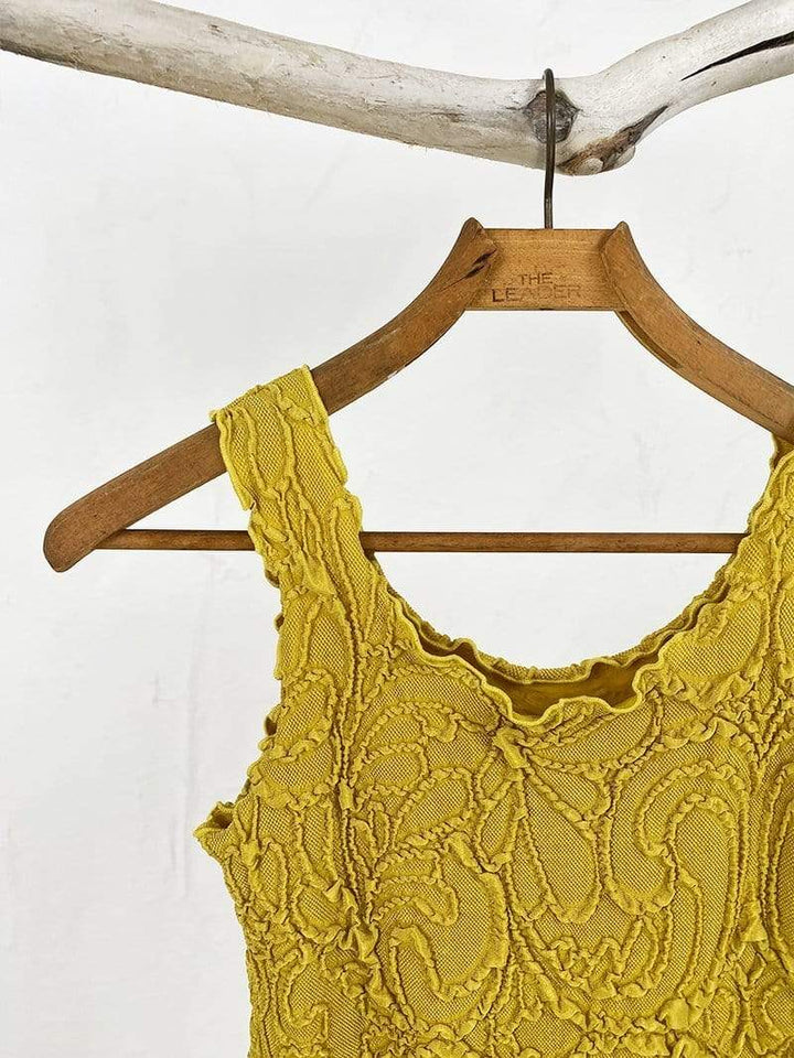 Haystacks top Haystacks Ceylon Yellow Fluence Charming Tank Top
