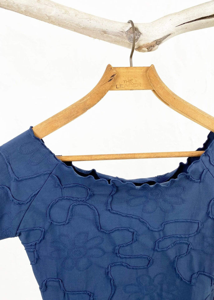 Haystacks top Navy Blue Conduit Brazilian Textured Ballet Top