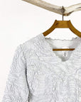 Haystacks top Silver Promp Surreal Textured Top