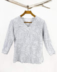 Haystacks top Silver Promp Surreal Textured Top