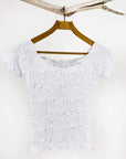 Haystacks top White Lyrac Brazilian Textured Ballet Top