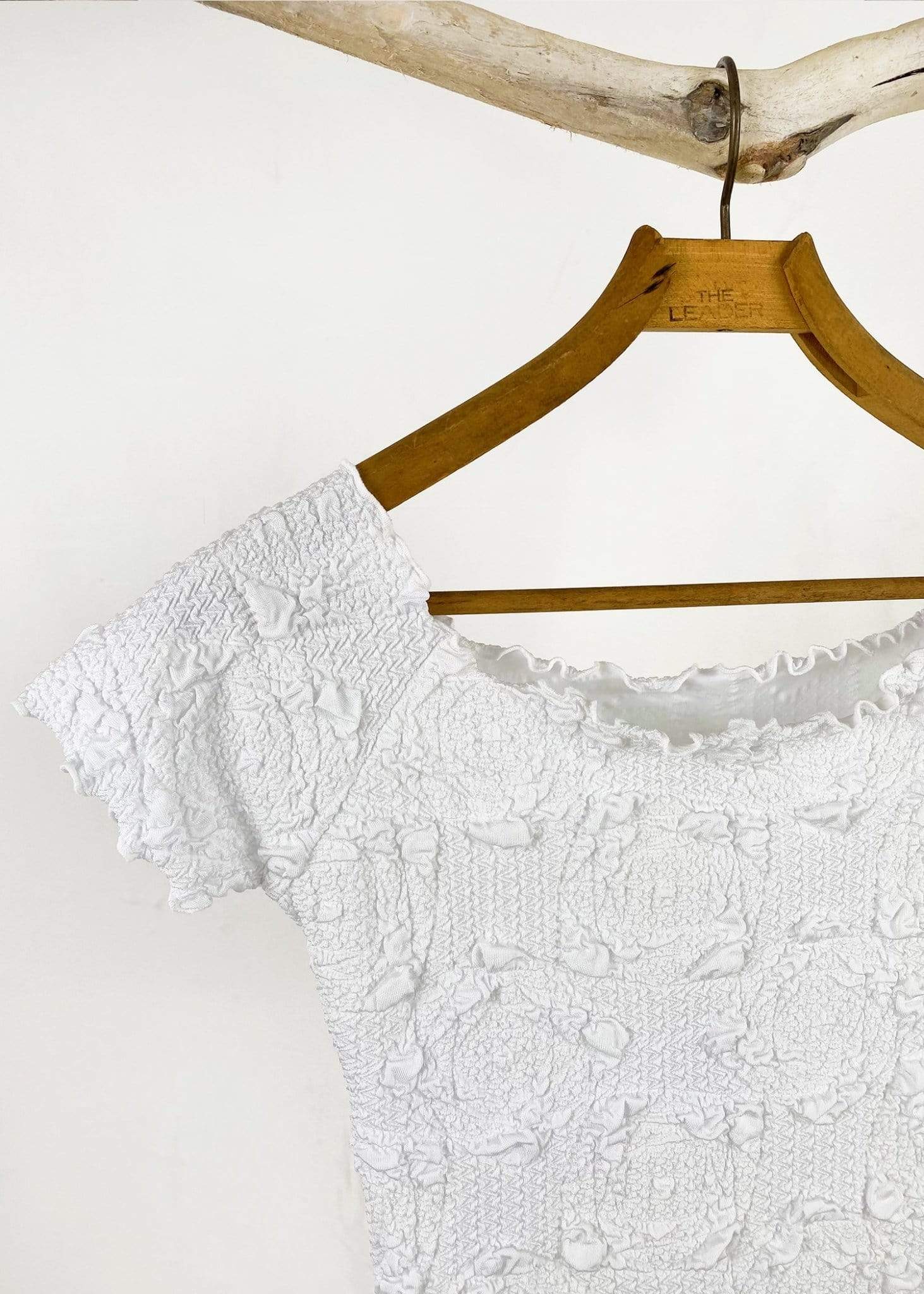 Haystacks top White Lyrac Brazilian Textured Ballet Top