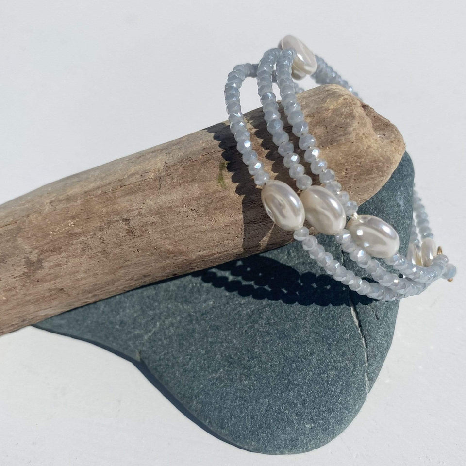 Jewelry Bracelet Bead and Pearl Wrap Bracelet
