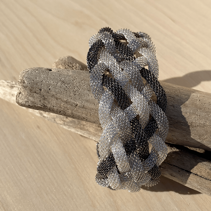 Braided metal bracelet deals