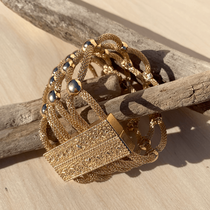 Jewelry Bracelet Woven Metal Magnetic Bracelet