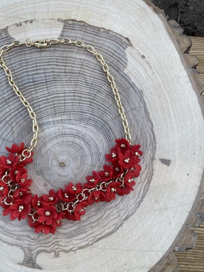 Jewelry Necklace Mandarin Red Zenzii Garden Necklace - More Colors!