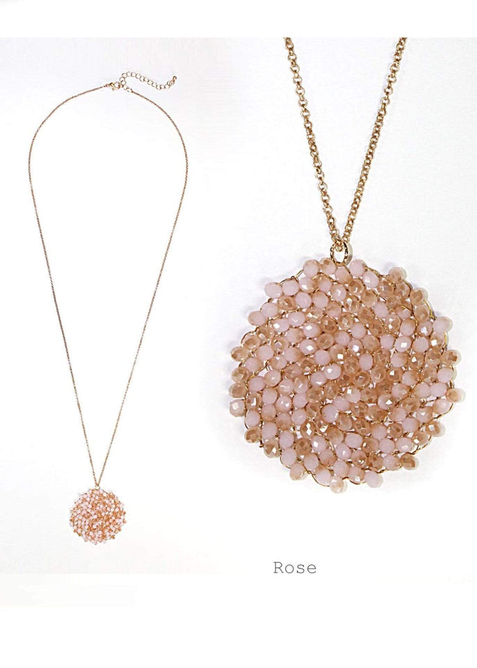 Jewelry necklace Rosé Beaded Pendant Necklace