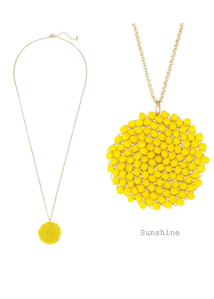 Jewelry necklace Sunshine Beaded Pendant Necklace