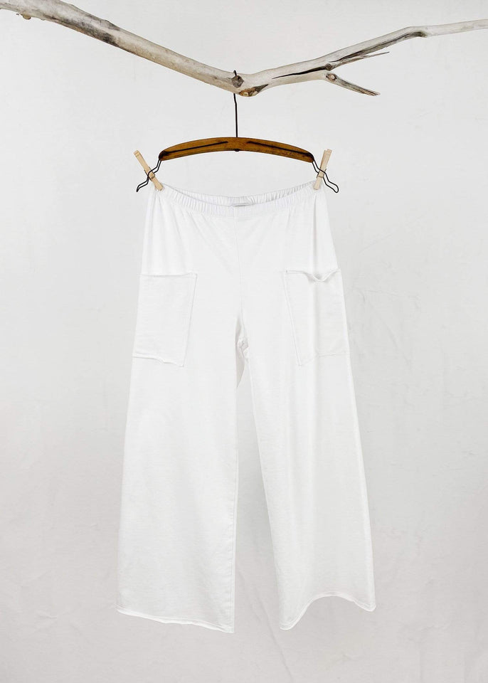 Leelanau Cotton pant White / Small Haystacks Leelanau Cotton French Terry Cropped Pant