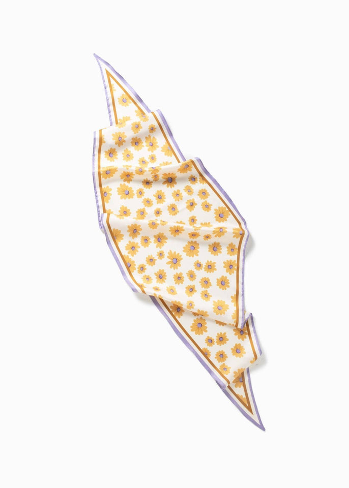 Look by M Scarf Daisy Print Diamond Scarf