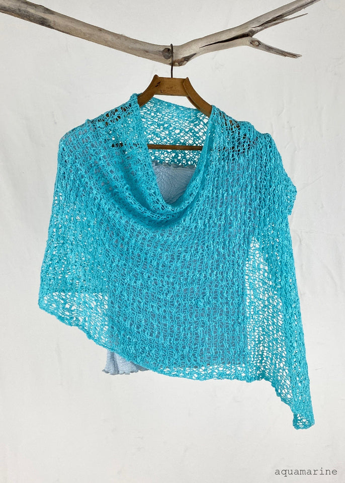 Lost River Poncho Aquamarine Popcorn Knit Poncho  - More Colors!