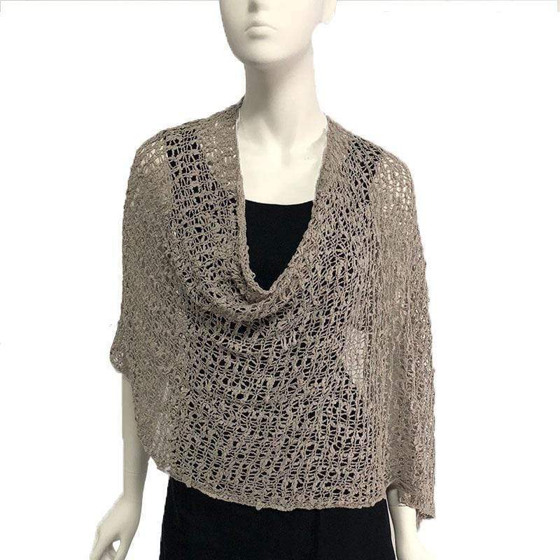 Lost River Poncho Grey Popcorn Knit Poncho  - More Colors!