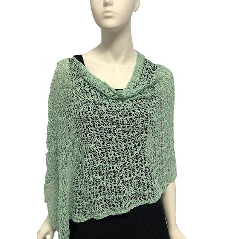 Lost River Poncho Mint Popcorn Knit Poncho  - More Colors!