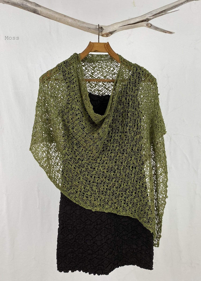 Lost River Poncho Moss Popcorn Knit Poncho  - More Colors!
