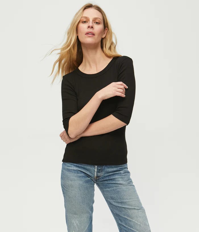 Michael Stars top Black Michael Stars Dot Basic Band Crew