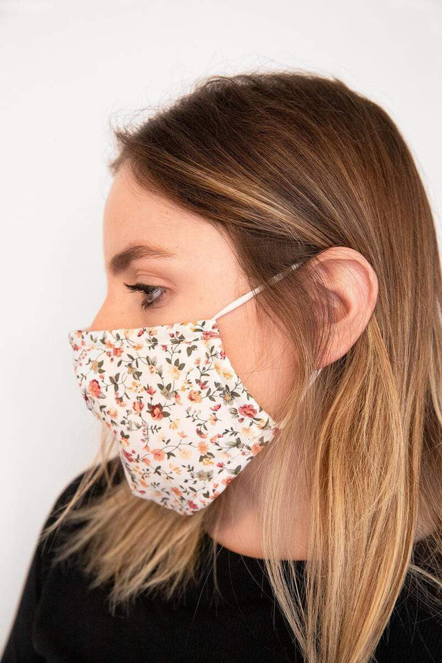 Saachi mask Saachi White Floral Mask With Filter