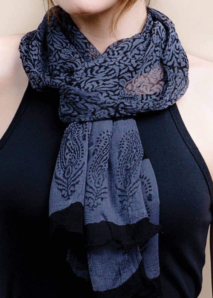 Sevya Handmade Scarf Black Sheela Chiffon Scarf