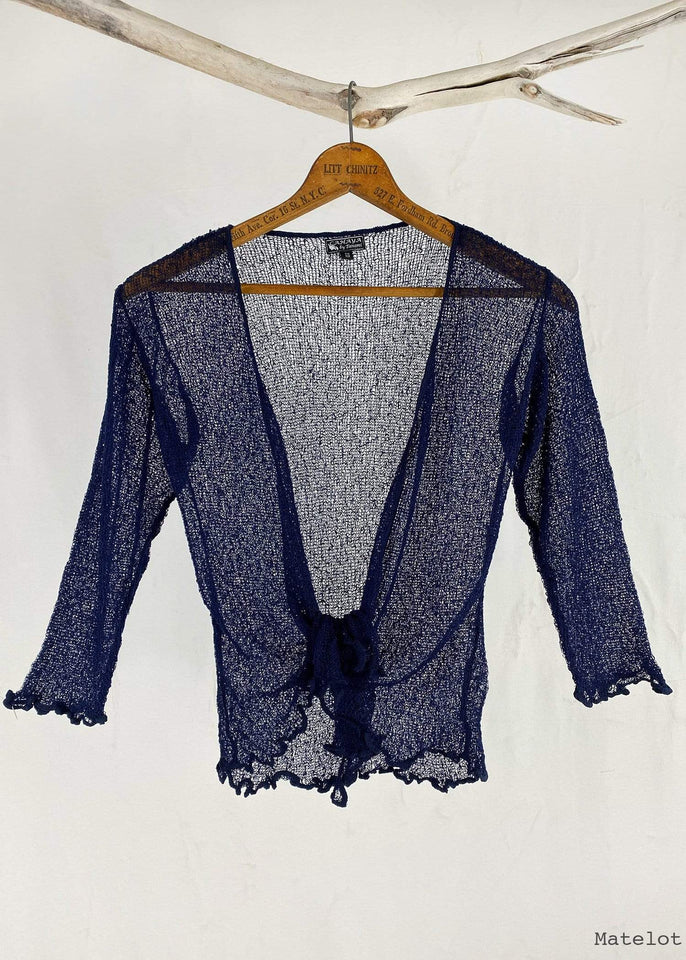 Tanami shawl Matelot Lightweight Knit Cross Front Shrug