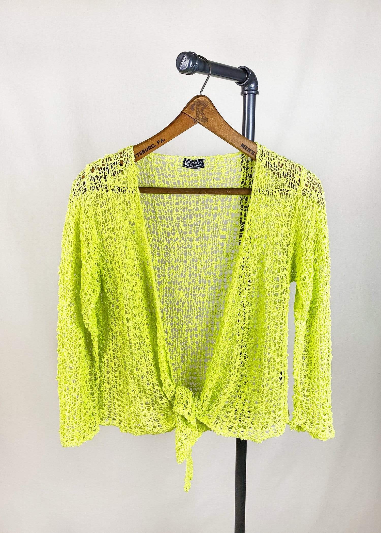 Tanami Sweater Citrus Tanami Tie Front Popcorn Sweater Shrug